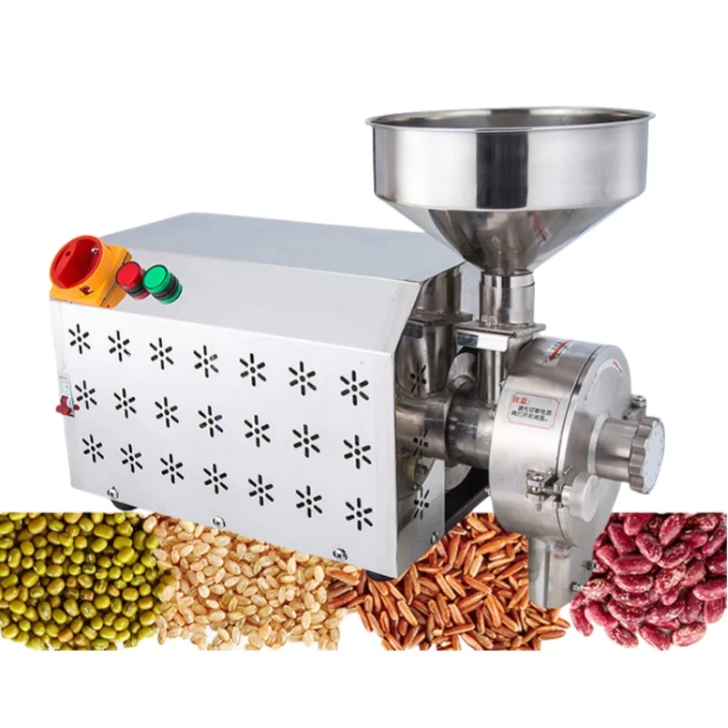 Electric Food Processor Grinding Coffee Wheat Corn Spice Pepper Soybean Grain Flour Mill