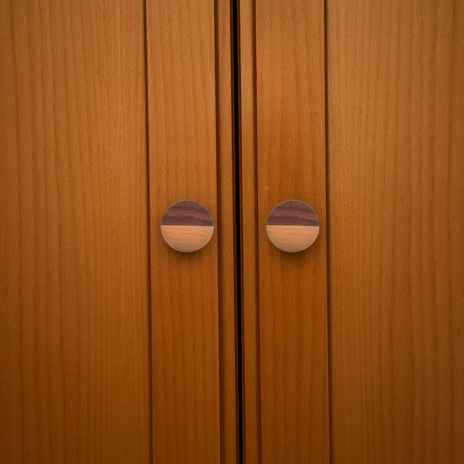 

2Pcs Round Wood Drawer Knobs Cabinet Pulls Rustic Style Furniture Handles for Dressers Cupboards Closets Decorative Cabinet