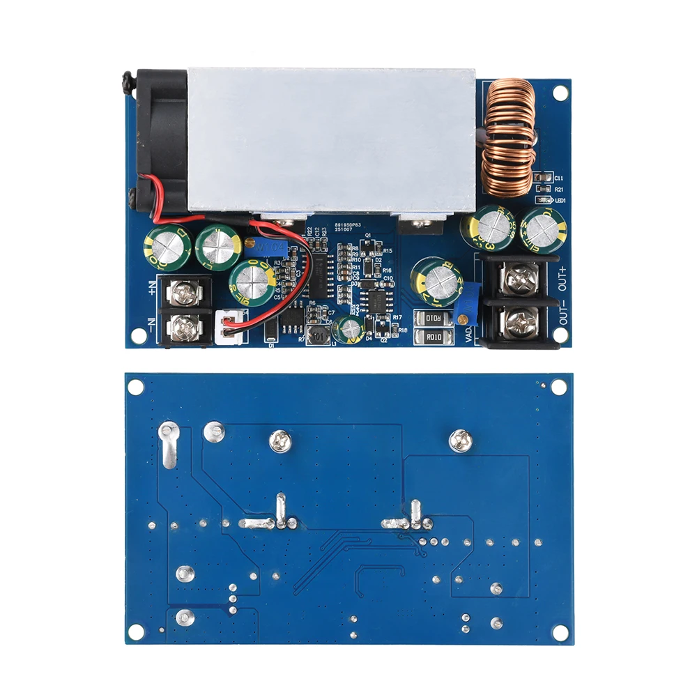 600W 25A DC-DC Buck Converter 12V-75V to 2.5V-60V, Adjustable CC/CV Step-Down Module With Fan For Arduino/Power Supply/DIY