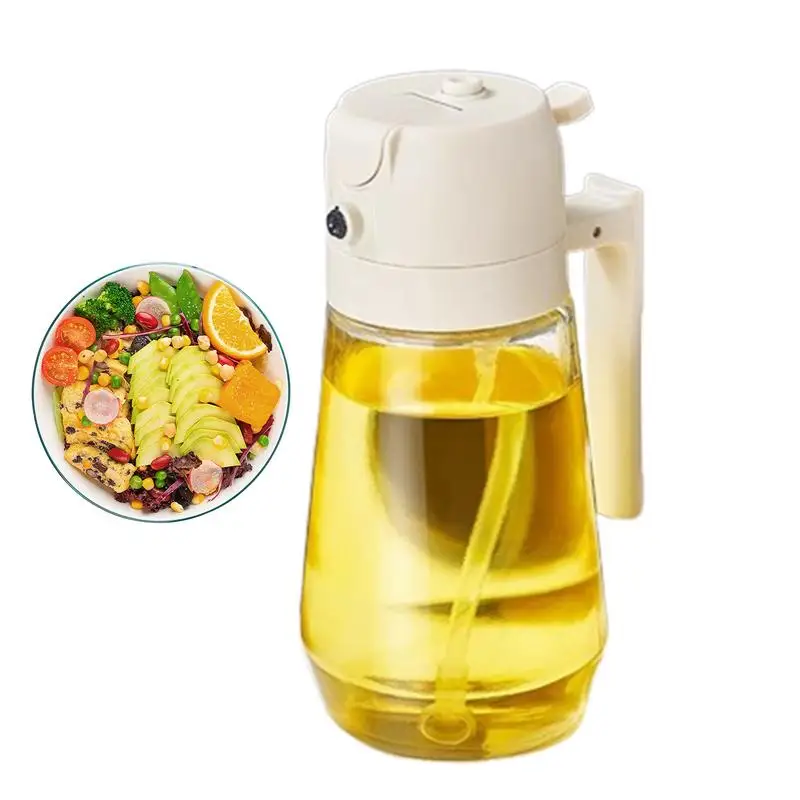 470Ml Glazen Olie Dispenser Olie Dispenser Fles Voor Keuken Oliefles Olijfolie Container 2 In 1 Olijfolie Spuitbus Spuitfles