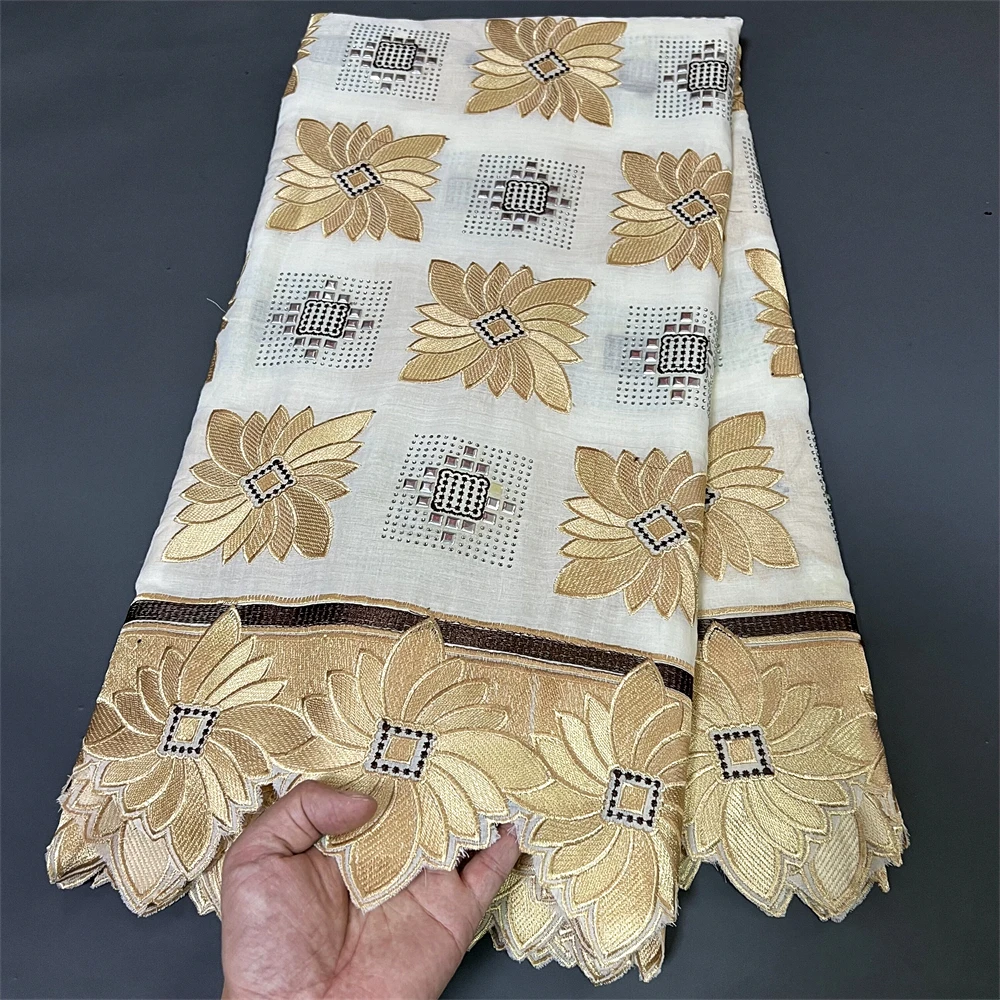 

Тюлевая кружевная ткань с чистой вышивкой для вечеринки, дамасское платье, высокое качество, африканская, нигерийская мода, свадьба, 5 ярдов, PS0004, 2025 г.