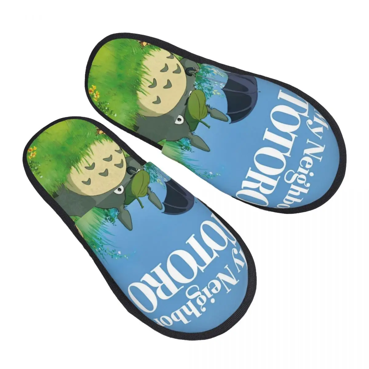 Cartoon Funny Cute T-Totoros Winter Home Cotton Slippers Bedroom Cozy Household Fur Slippers Slides Anti-skid