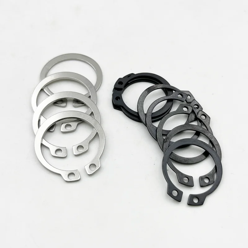 Externe Sicherungsringe C-Clips Unterlegscheiben Sicherungsringe Interne Sicherungsringe aus Edelstahl und Kohlenstoffstahl M3-M48 für Wellen – Detail 7
