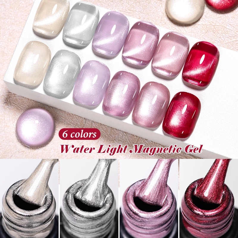 MTSSII 7ml Water Light Cat Magnetic Gel Nail Polish Glitter Shining Glass Bead Crystal Magnetic Nail Art Gel Varnish Manicure