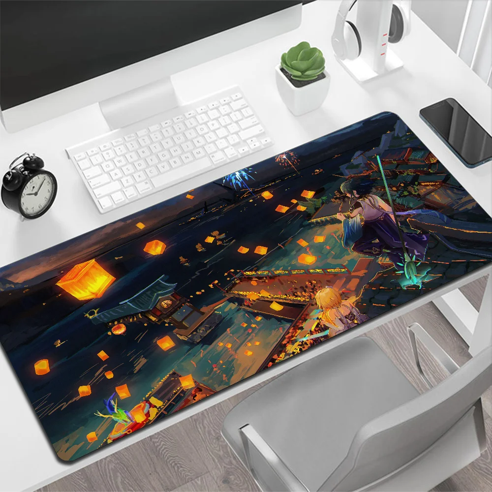 Tapis de souris Genshin Impact Landscape, grand tapis de souris, PC Gamer, ordinateur, polymères, grand, média, clavier, bureau