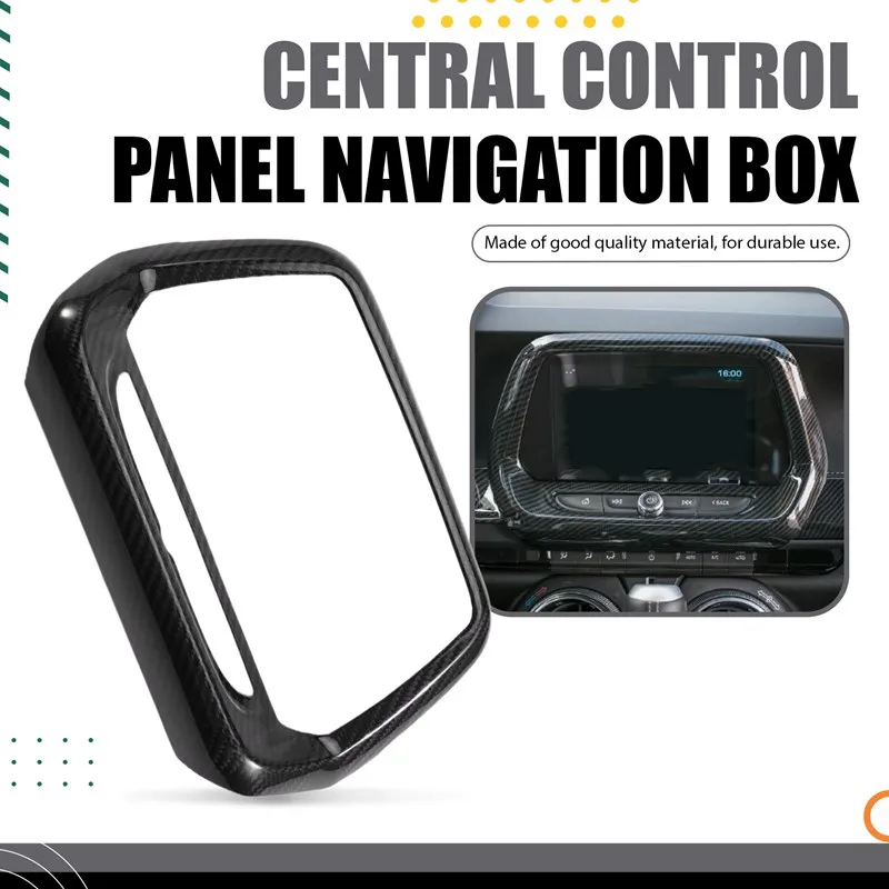Super Sale Car Center Control Panel Cover Decorative Sticker Real Modification Accessories for Chevrolet Camaro 2016+ Black