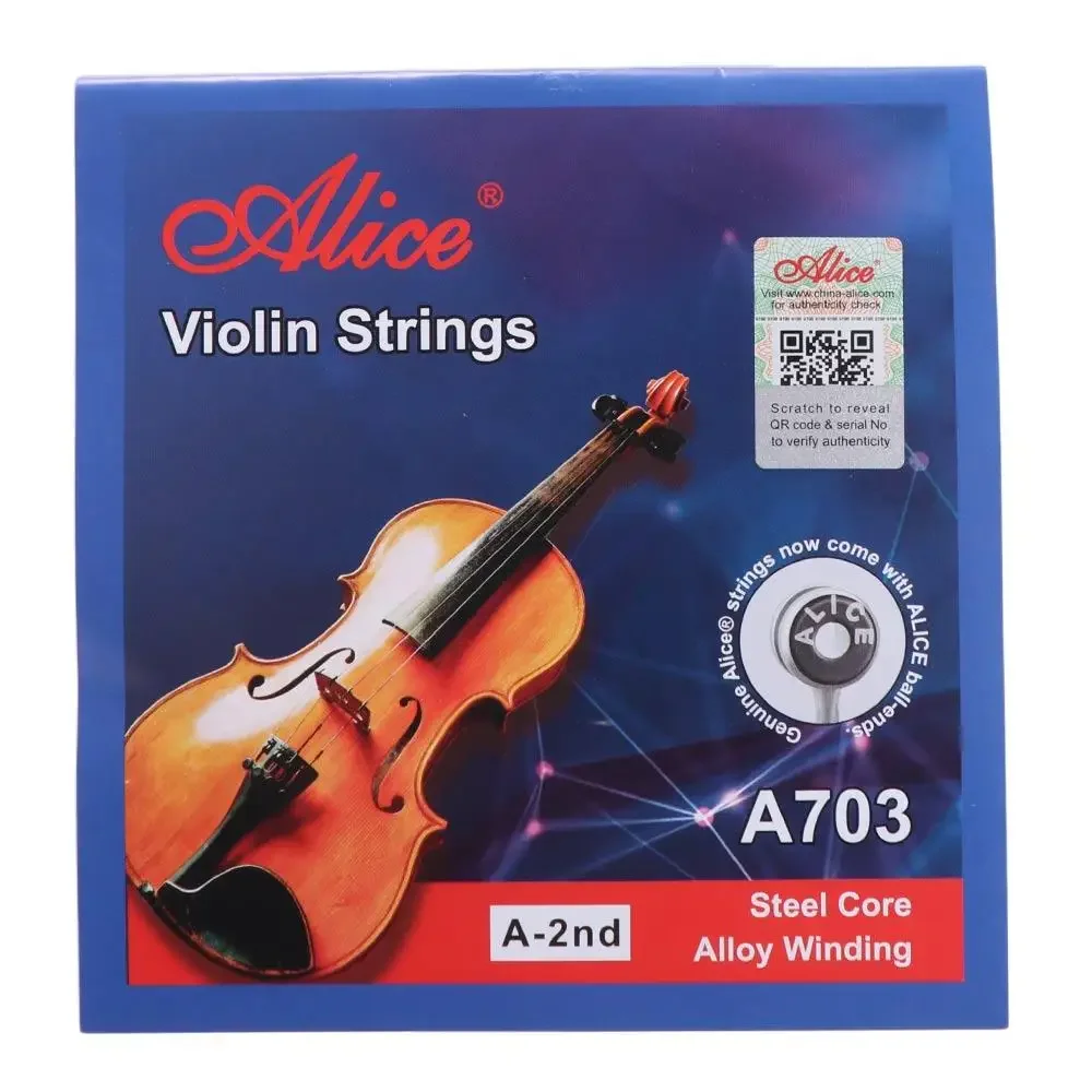 4/4 3/4 1/2 1/4 1/8 A703 Violin Strings E A D G Strings Replacement Alice Strings Nickel String Winding Fiddle String