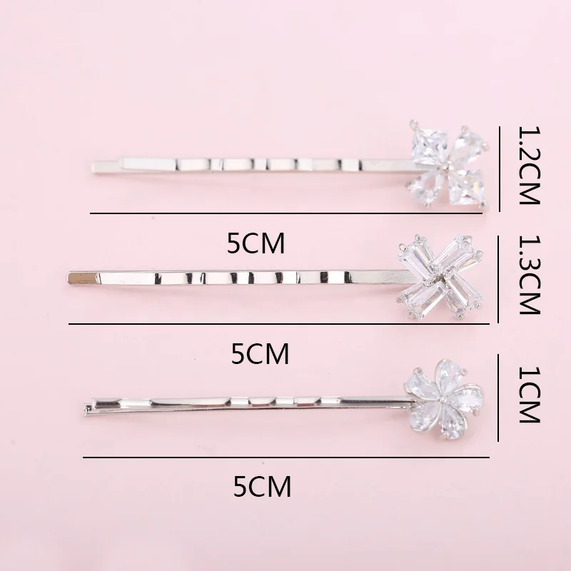 Chic Hair Clip with One-prong and Shiny Rhinestone for Ladies Hair Accessories,Simple Yet Elegant Hairpin for Commuting