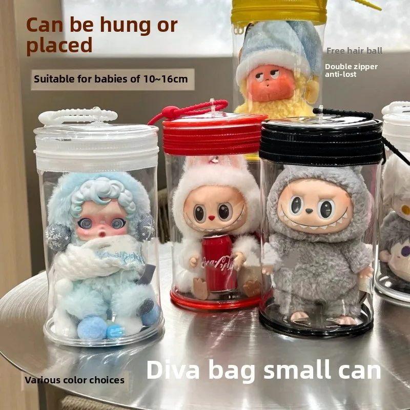 

Новые бестселлеры, цилиндрические маленькие сумки для кукол, сумки для хранения кукол, прозрачные пыленепроницаемые подвесные сумки на дисплеи