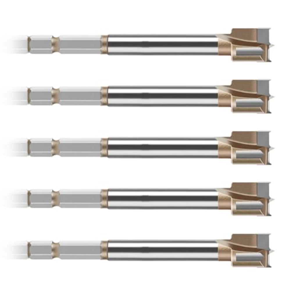 5pcs Carbide Tipped Drill Bit Set For Woodworking,Wood  Saw Auger Opener Hand Tools Tool Accessories Professional Tools