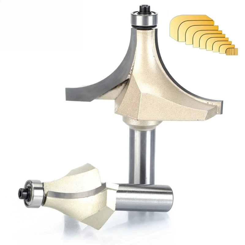 1pcs Round-Over Router Bits for Wood Woodworking Tool 2 Flute Endmill with Bearing Milling Cutter Corner Round Over Bit