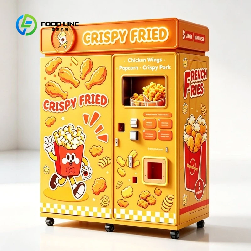Smart Dispensing Card-Reader Elevator Fresh Pizza Burger Snack WiFi French Fries Vending Machine