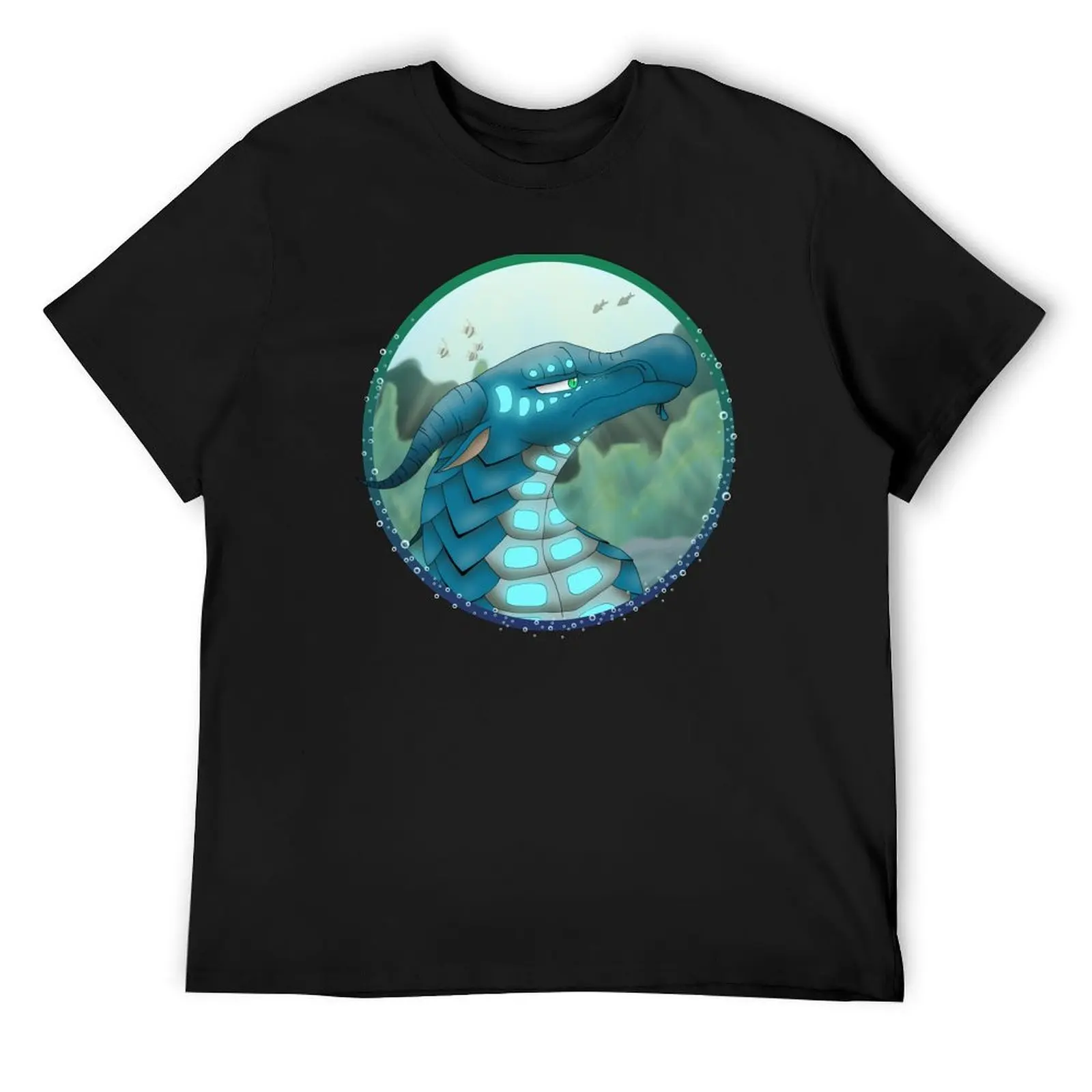 Tsunami the SeaWing Circle T-Shirt anime tops blanks Men's t-shirt