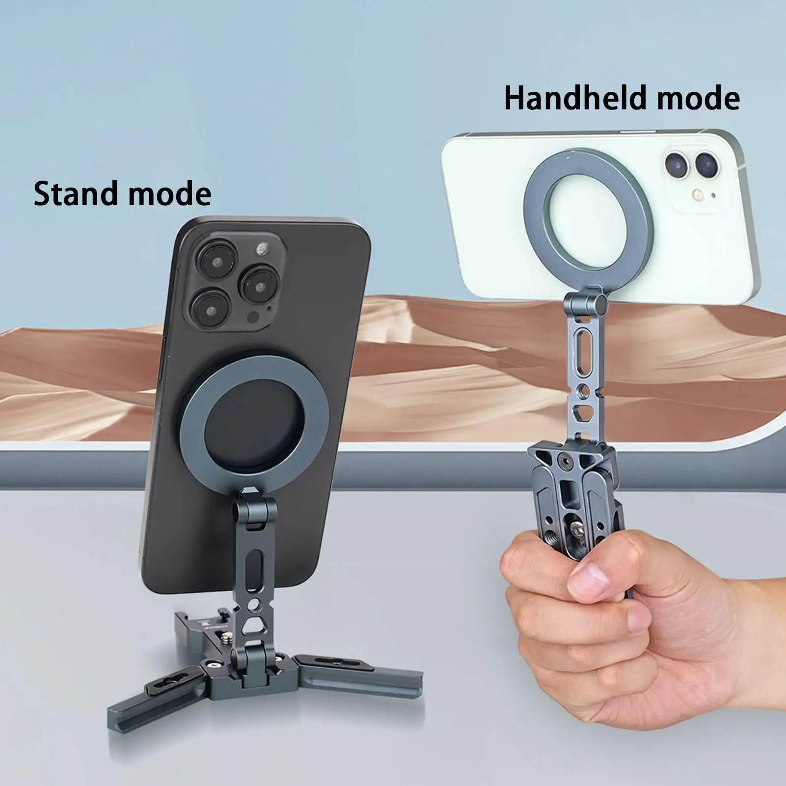 

Магнитный штатив для телефона, магнитный настольный штатив для телефона, вращение на 360 градусов, кронштейн для мобильного телефона для приключений на открытом воздухе