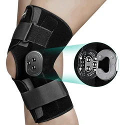 Hinged Knee Brace Adjustable Pain Arthritis ACL PCL Meniscus Tear Knee Support with Side Stabilizers of Locking Dials for Knee