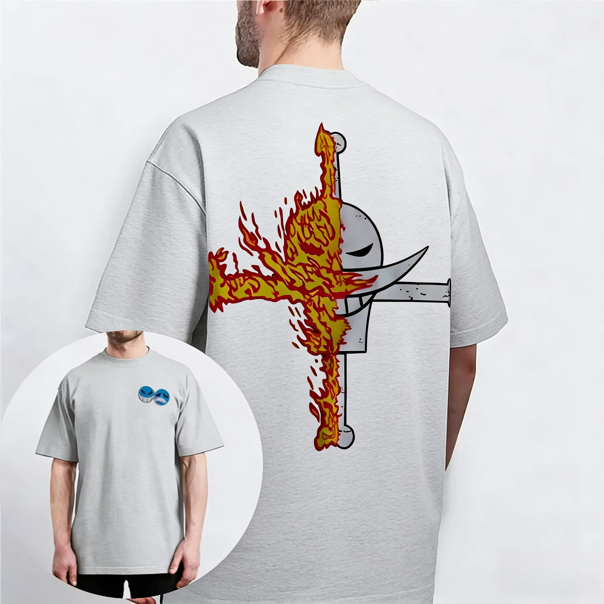 ワンピースアニメ共同春秋Tシャツ2026メンズとレディース新作日本原宿風ゆったりカジュアル親子トップス