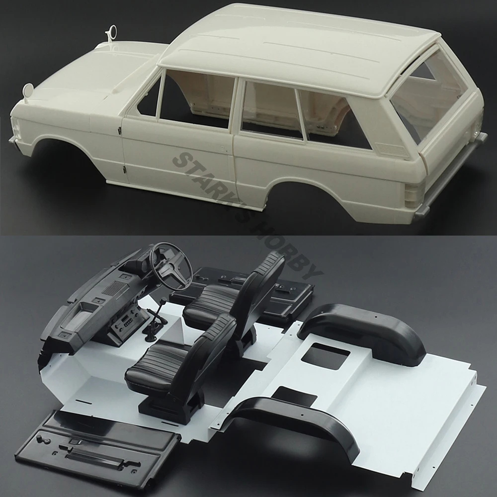 Range Rover 1970 313 Wheelbase ABS Hard Body Set Instrument Desk Seat Interior for 1/10 RC Crawler Axial SCX10 TRX4