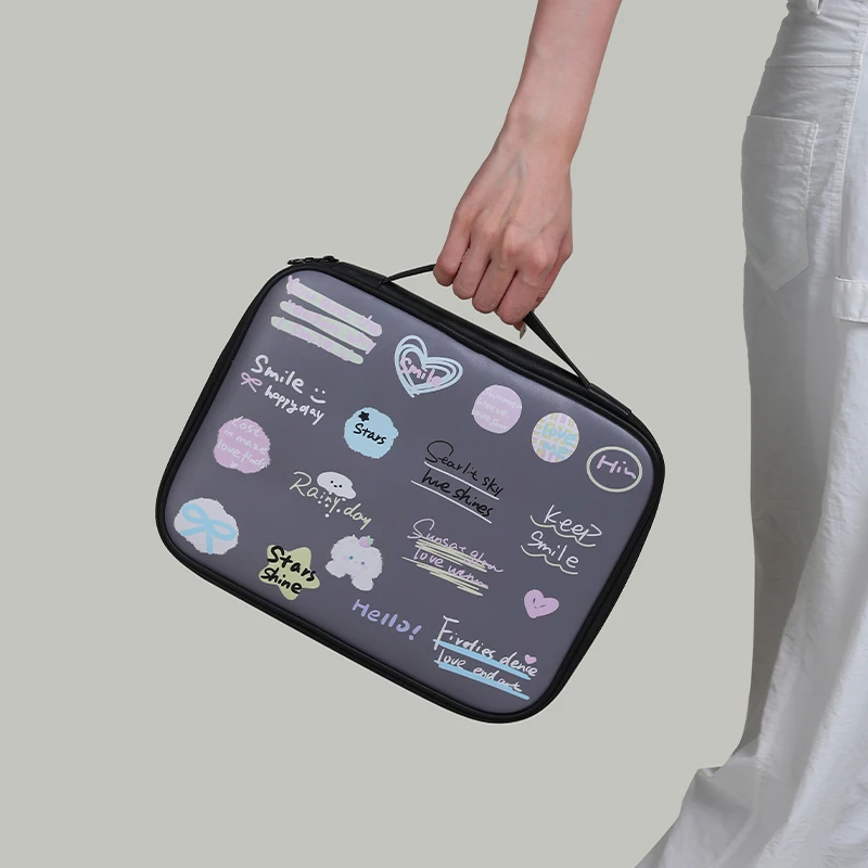 Cute PU Leather Laptop Sleeve Bag for Macbook Dell Samsung 13.3 14 14.5 Inch Notebook Pouch 9.7-11.5 Inch Tablet  Storage Bag