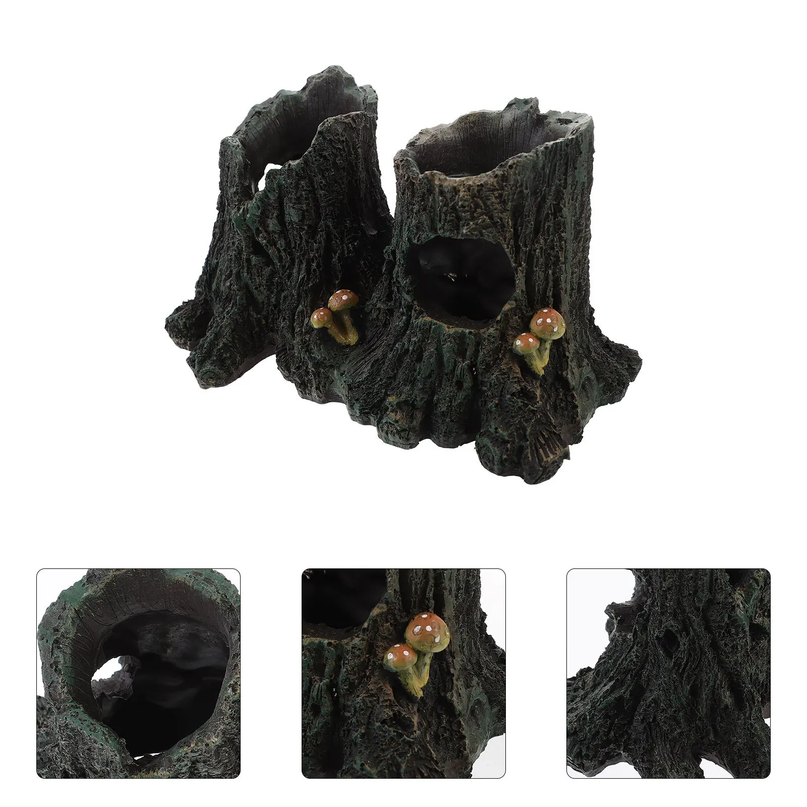 

Aquarium Stump Branch Underwater Fish Tank Sculpture Ornament Resin Decoration For Fresh Saltwater Fish Hiding Place Landscape