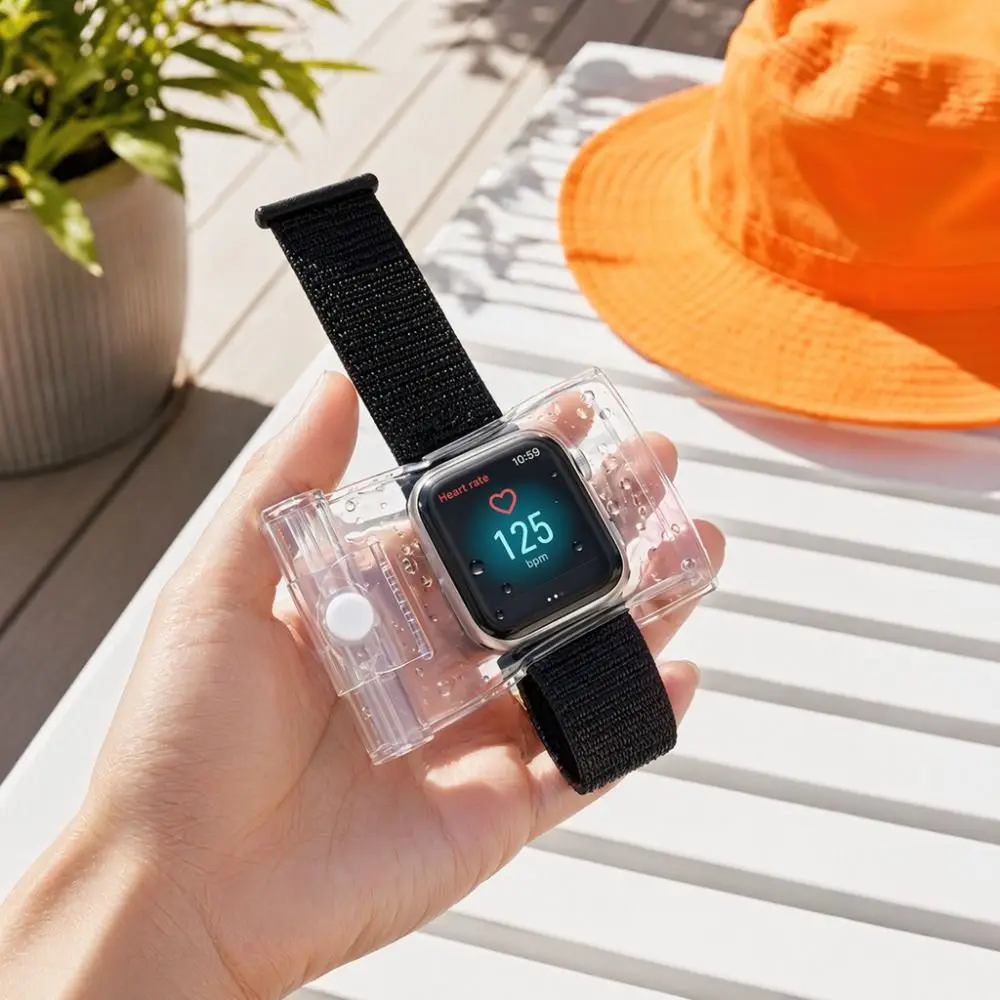 IPX8 Waterproof Smartwatch Waterproof Protective Pouch Sealed Portable Underwater Watch Cover Touchscreen Compatible