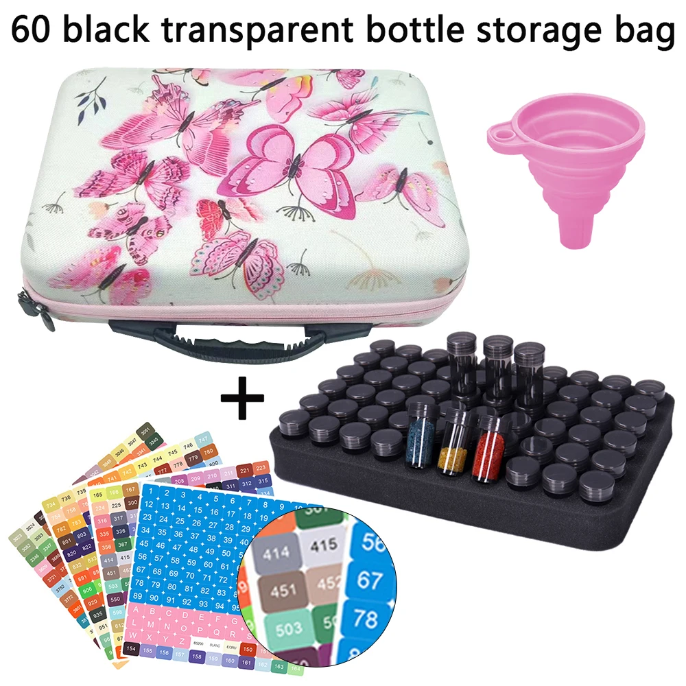 

Diamond Painting Storage Organizer Kit Handbag Storage Tray Accessories Tools Pearl Mosaic Pen Plastic Beaded Bottle Diamond