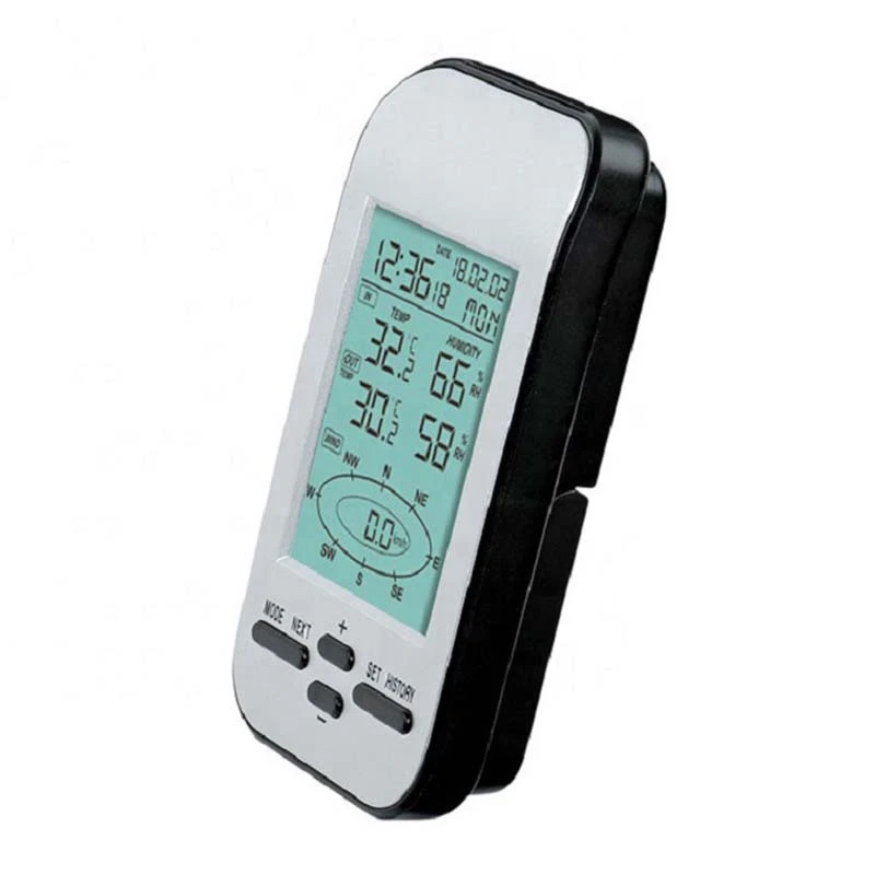 RF 433Mhz Wireless Weather Station Clock With Wind Speed Tester And Direction Sensor Temperature Weather Forecast