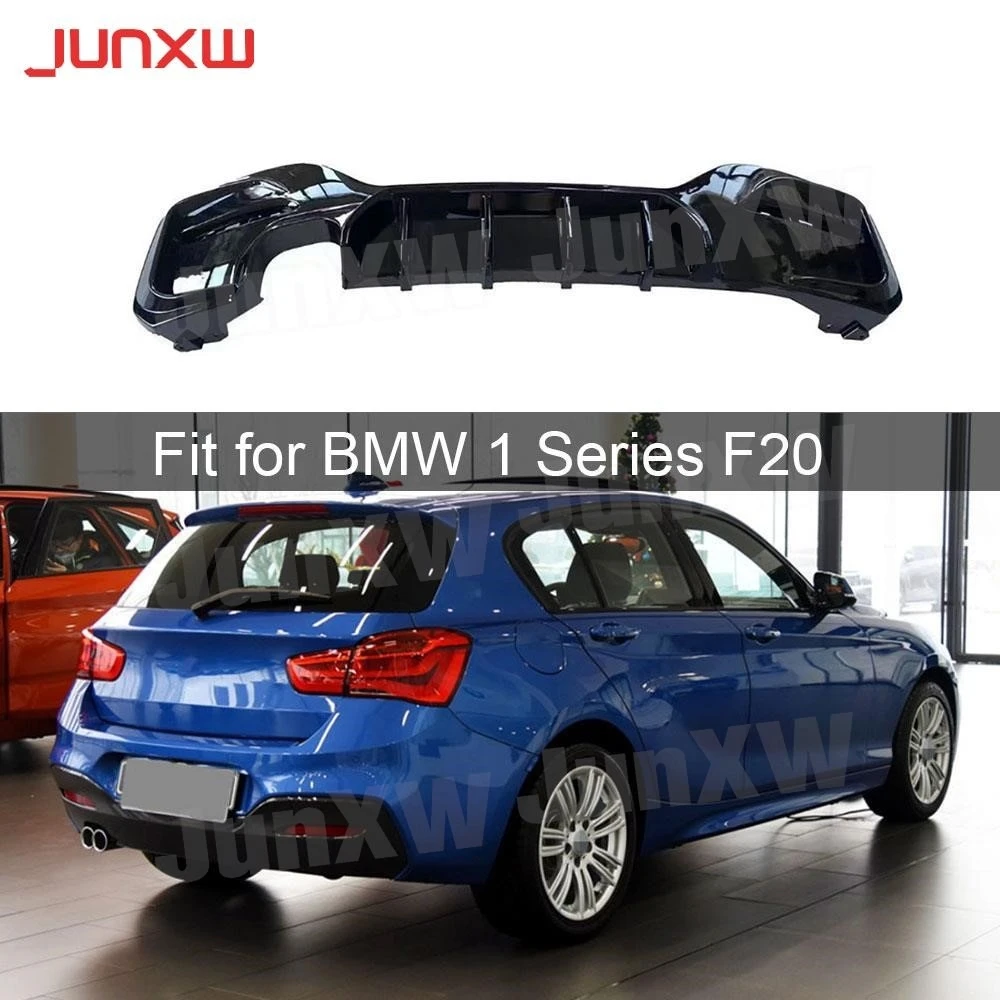 ABS Gloss Black Rear Bumper Lip Diffuser Spoiler Splitters for BMW 1 Series F20 M Sport M135i M140i 2016- 2018 Auto Car Styling