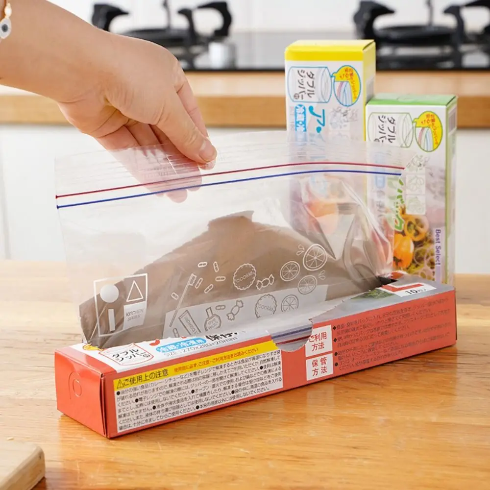 Sealed Bag Fresh-keeping Food Ziplock Bag Household Plastic Bag Thickened Refrigerator Storage and Freezing Packaging Bag