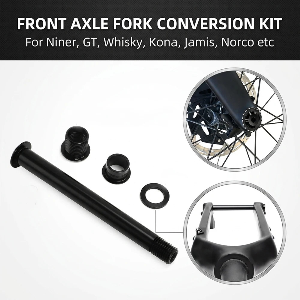 15-mm- auf 12-mm-Fahrradgabel-Adapter-Kit für die Durchgangsachse, Nabenadapter für das Vorderrad, passend für Niner GT, Whisky, Kona, Jamis, Norco usw.