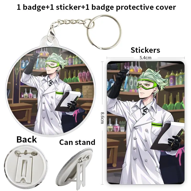 Sebek Zigvolt Game Anime Character Soft Button Badge Brooch anchor Peripherals Pin Pupil Fashion School bag 75mm Decoration