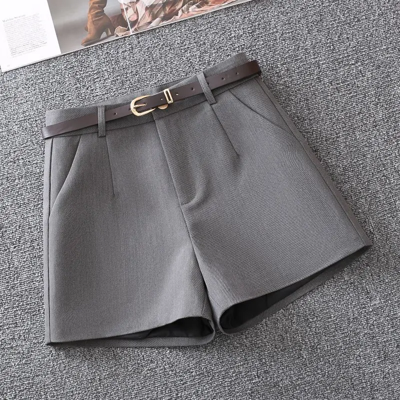 

Women Clothing Summer Korean Fashion High Wiast Slim Suit Shorts Office Lady Elegant Business Casual Solid Pockets Short Pants
