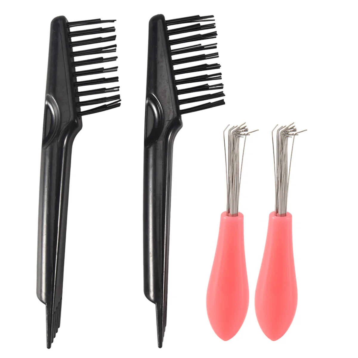 A97G 4Pcs Hair Brush Cleaning Tool Comb Cleaning Hairbrush Hair Brush Cleaner Rake for Removing Dirt Home and Salon Use