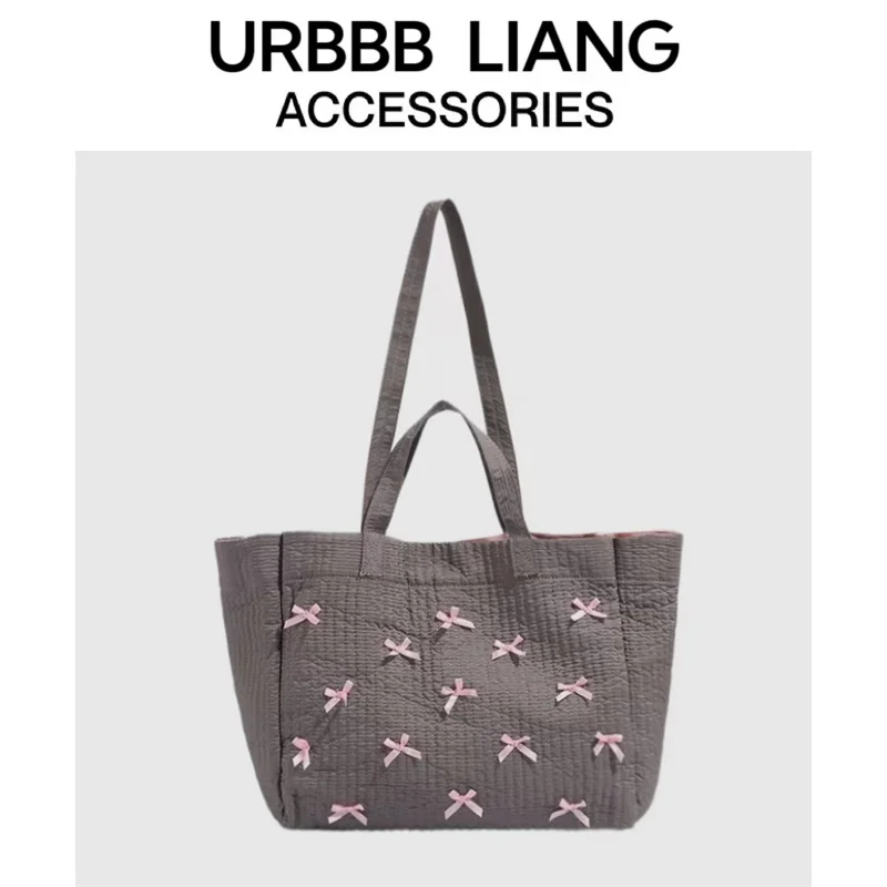 

Faionable Knot Tote Bag Single oulder Crossbody Women's Bag UR New 2025 Winter Korean Sle Casual Handbag