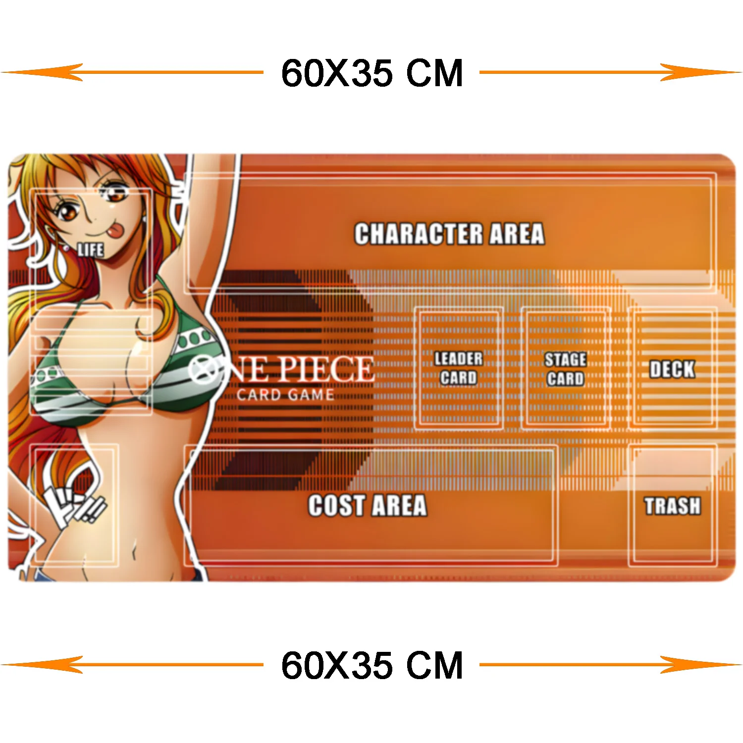 New One Piece Cards Playmat Single Double Person 60cm 35cm Nami girl