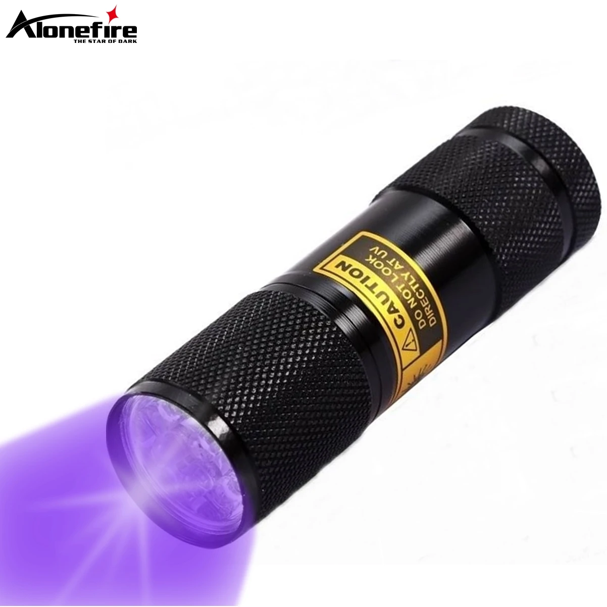 9 LED 395-400nm UV Light Flashlight Mini Torch Money Ore Leakage Id Invisible Ink Marker Pet Stains Cat Tinea Checker Use AAA