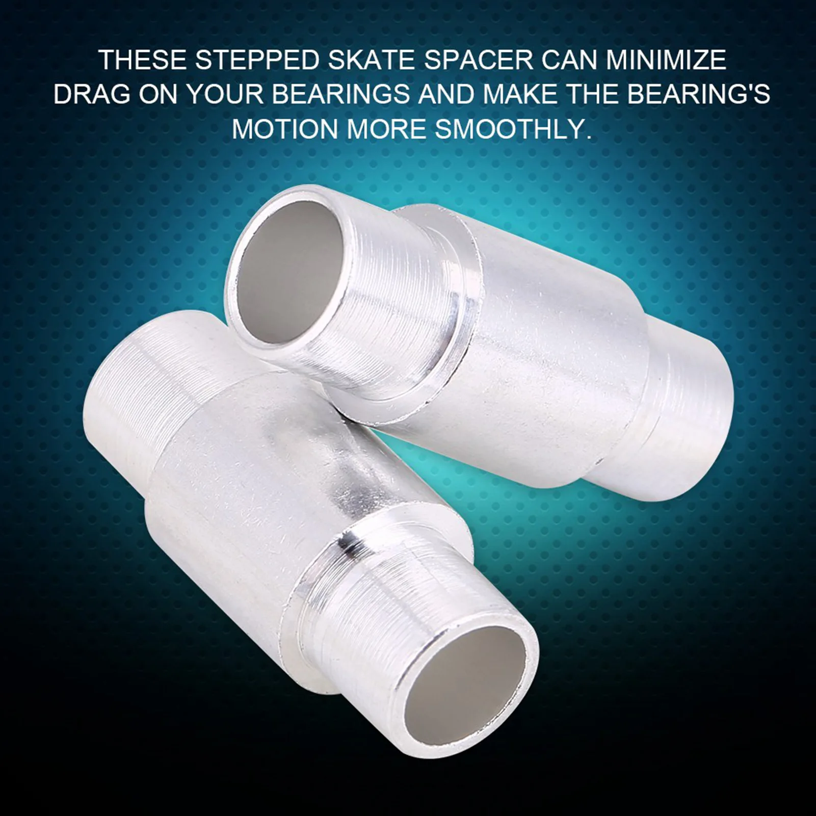 10pcs Aluminium Alloy Skate Wheel Bearing Stepped Spacer Inline Skating Shoes Replacement