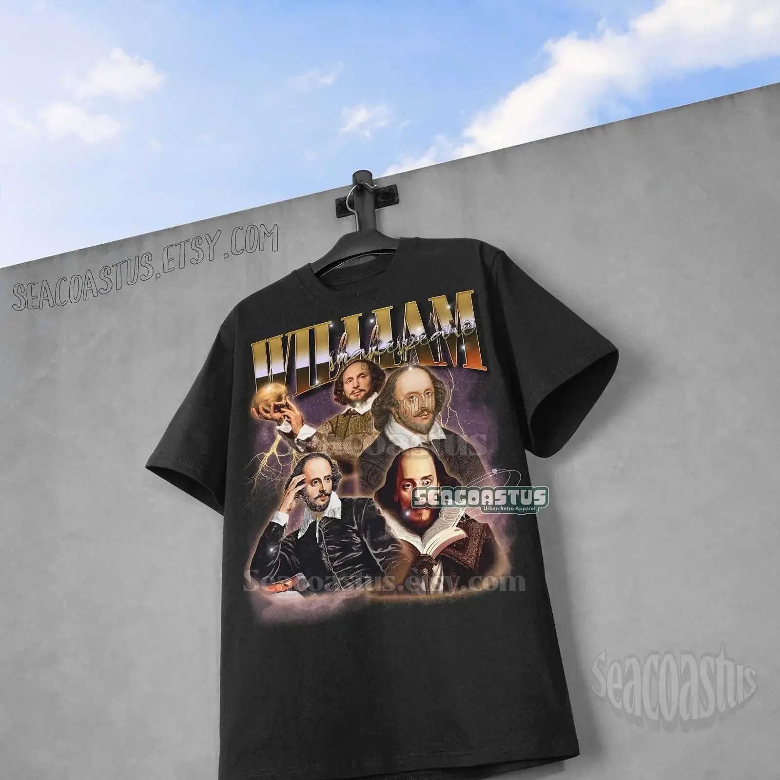 Vintage William Shakespeare 90s Bootleg T shirt Funny Meme Retro Literary Fans Casual Gag vintage Washed Stylish graphic