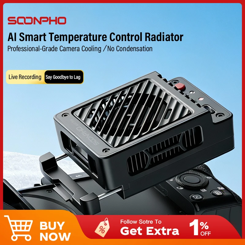 Sistema de Refrigeración para Cámara SOONPHO, Versión Mejorada, Ventilador Silencioso para Sony A7M4 A7C ZVE1/10 A6700 Canon R5/R6/R8/Fuji XT4