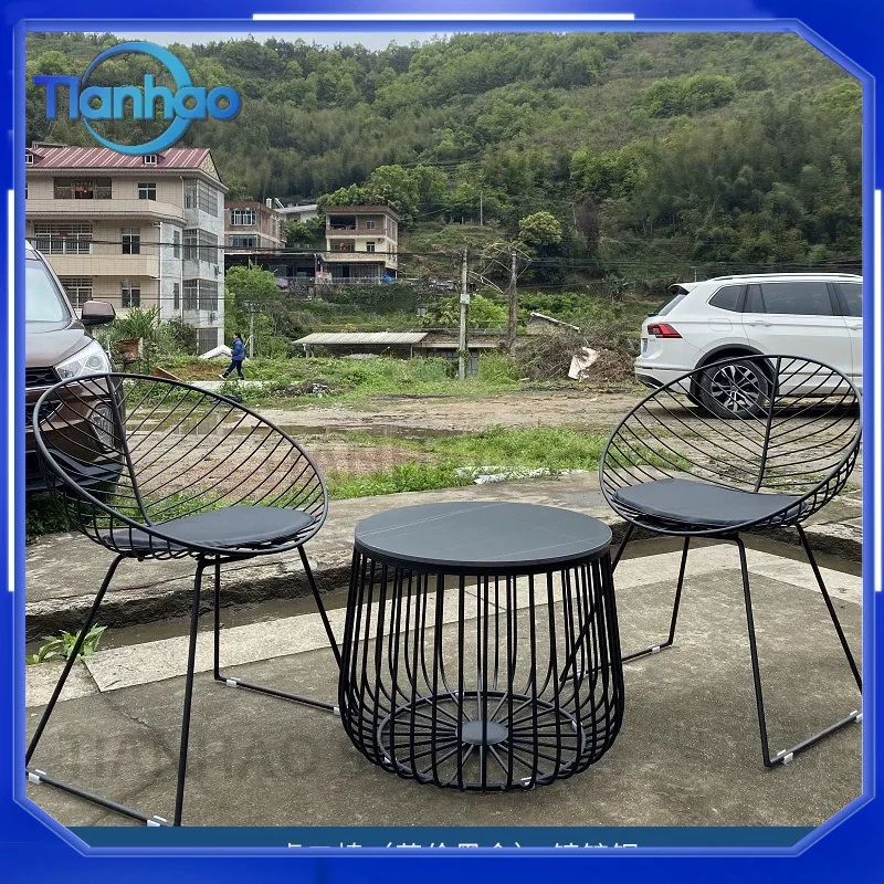 Outdoor Villa Courtyard Table and Chair Set for Leisure Afternoon Tea Garden Chair Combination for Bed and Breakfast Balcony