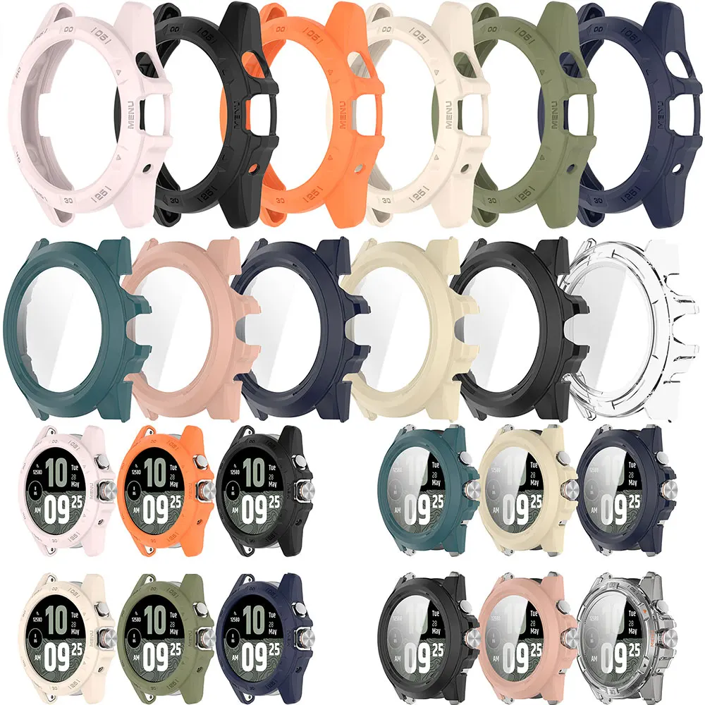 TPU Protective Shell Case For Ticwatch Atlas,Tempered Glass+Screen Protector Case Cover Bumper For Ticwatch  Atlas Accessories