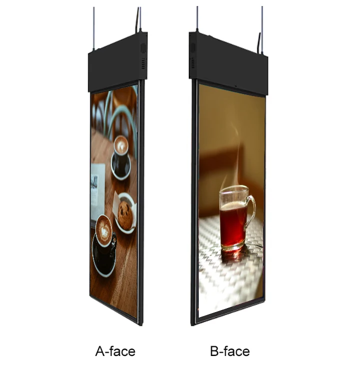 Window Display Multi-install Digital Signage Customizable LCD Double-sided Display 43 49 55 65  Inch High Brightness Shop