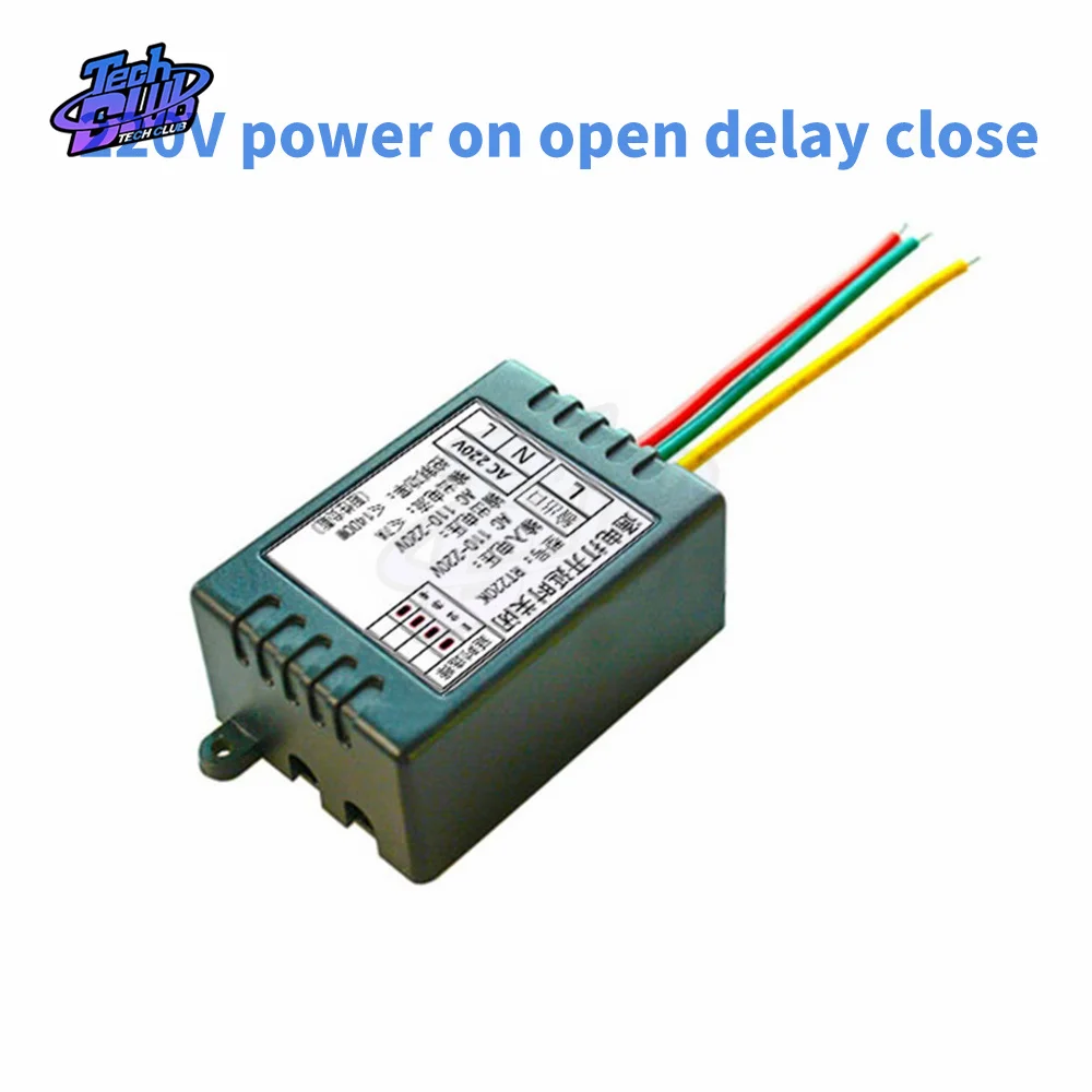 AC110V 220V Power-ON Delay Relay Module Voltage Output 180min Adjustable Switch Timer Delay Controller Power Supply Accessories