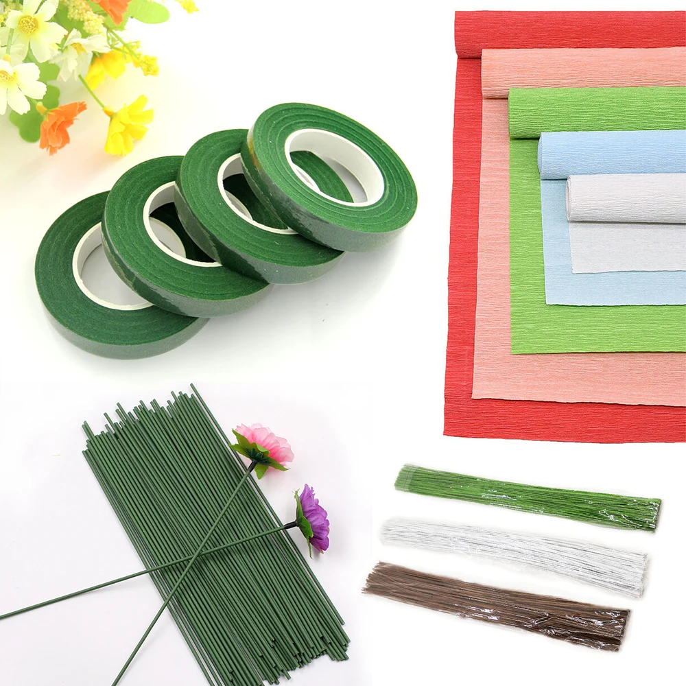 9.8in x 98in 15 Colors Crepe Paper Roll Origami Crinkled Pleated Paper Crafts DIY Flowers Decoration Gift Wrapping Paper Craft