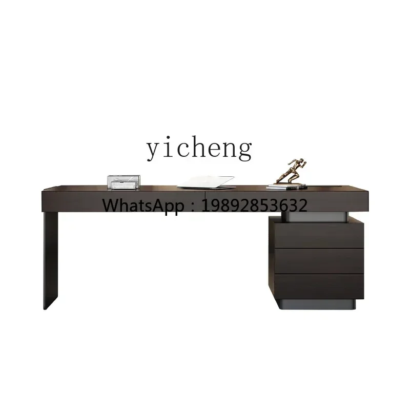 Z1 light luxury high sense modern simple living room double study large desk side storage office boss table