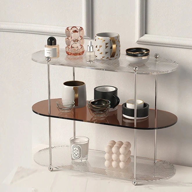 

Luxury Perfume Rack Ins Three Tier Table Rack Simple Modern Home Sundry Cosmetics Organizer Classification Cabinet Decoration