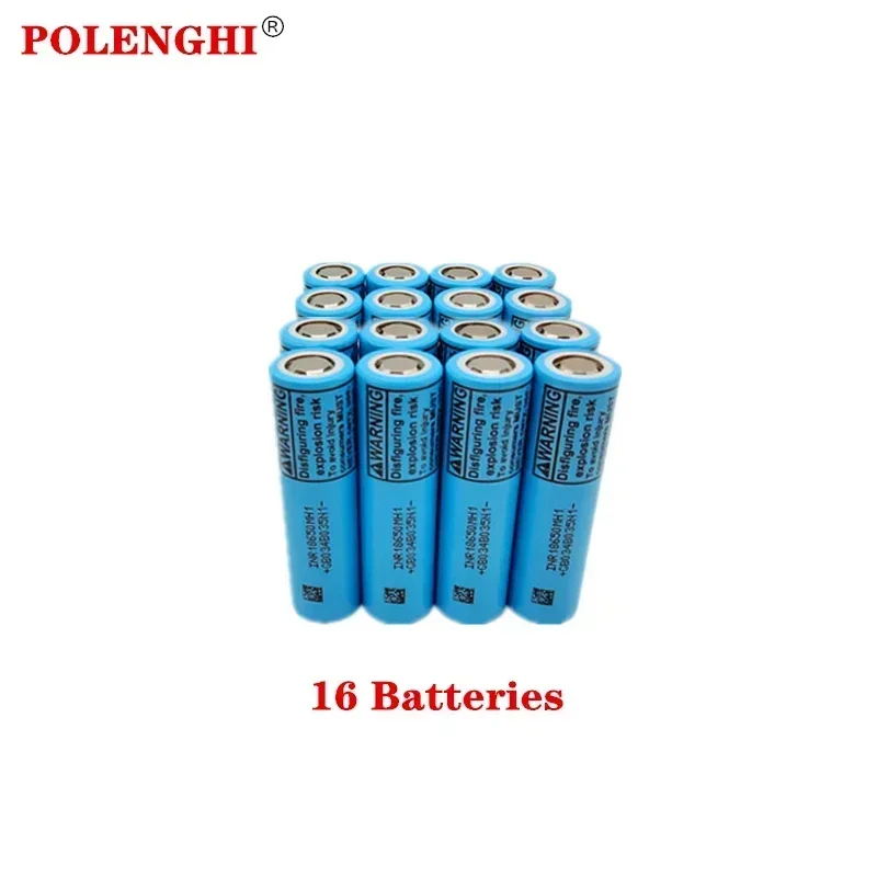 POLENGHI-Bateria de lítio multifuncional recarregável, 100% segura e durável, capacidade verdadeira, plana NCR, MH1, 3.7V, 3000mAh, 18650