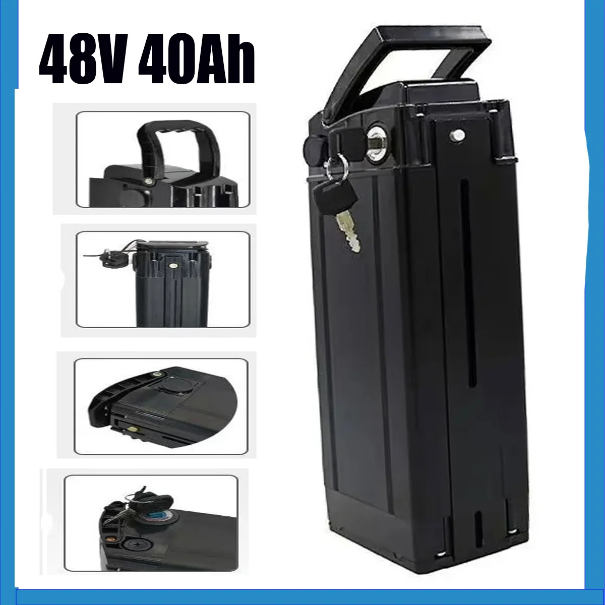 New 48V 40Ah 30AH 21AH Lithium Battery 18650 Original for 250W 350W 750W 500W 450W 1000W 1500W Motor with Built-in BMS + Charger