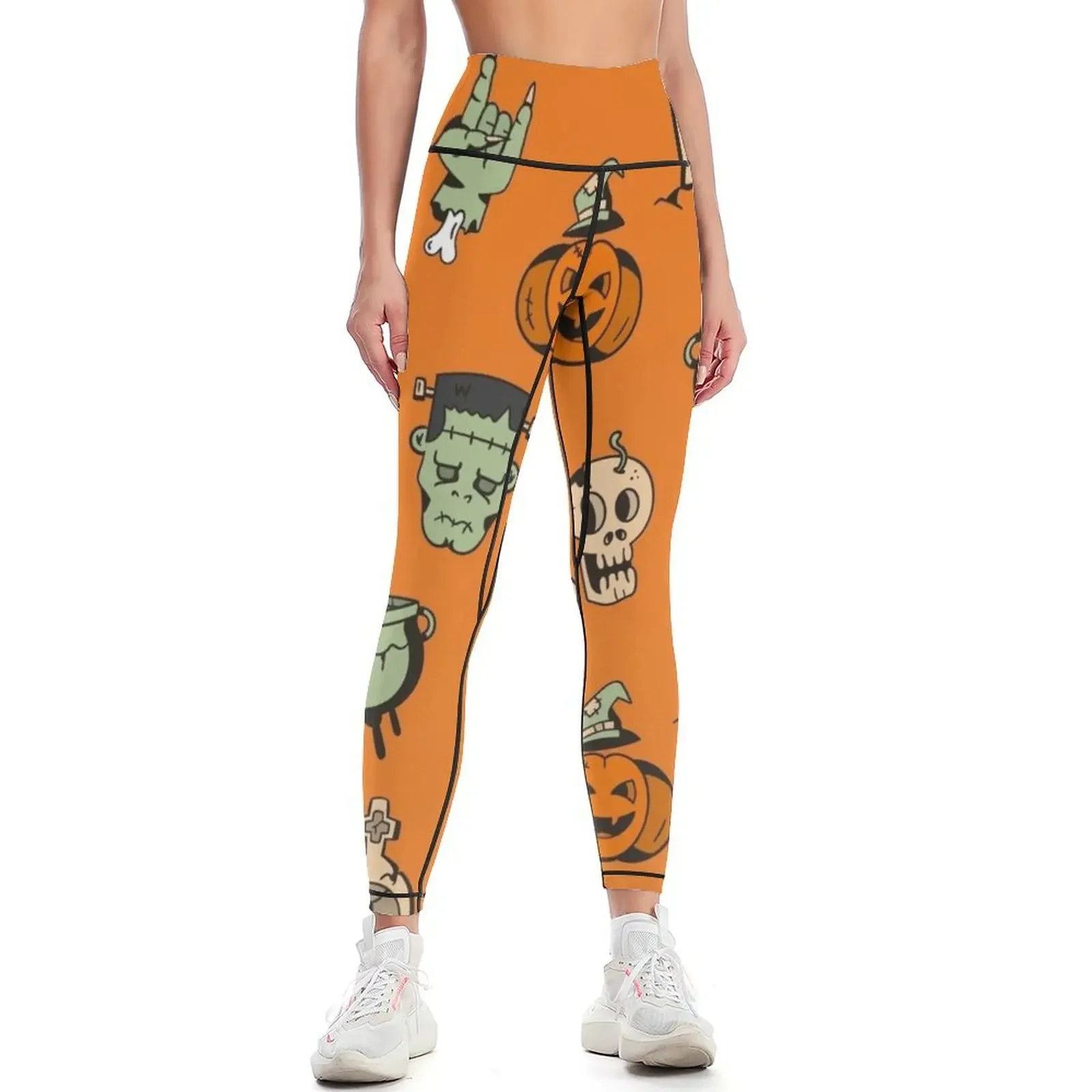 Halloween Pattern for Halloween Day Leggings sports for gym sports for gym's sportswear Womens Leggings