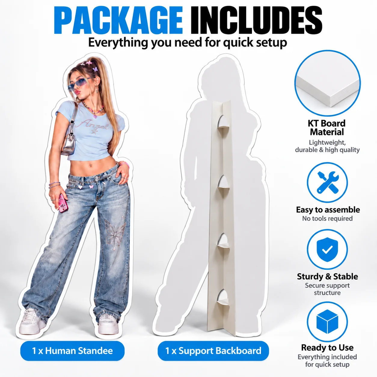 Custom Human Standee KT Board Personalized Human Standee Life Size Cutout for Birthday Wedding Party Store Event Display Decor