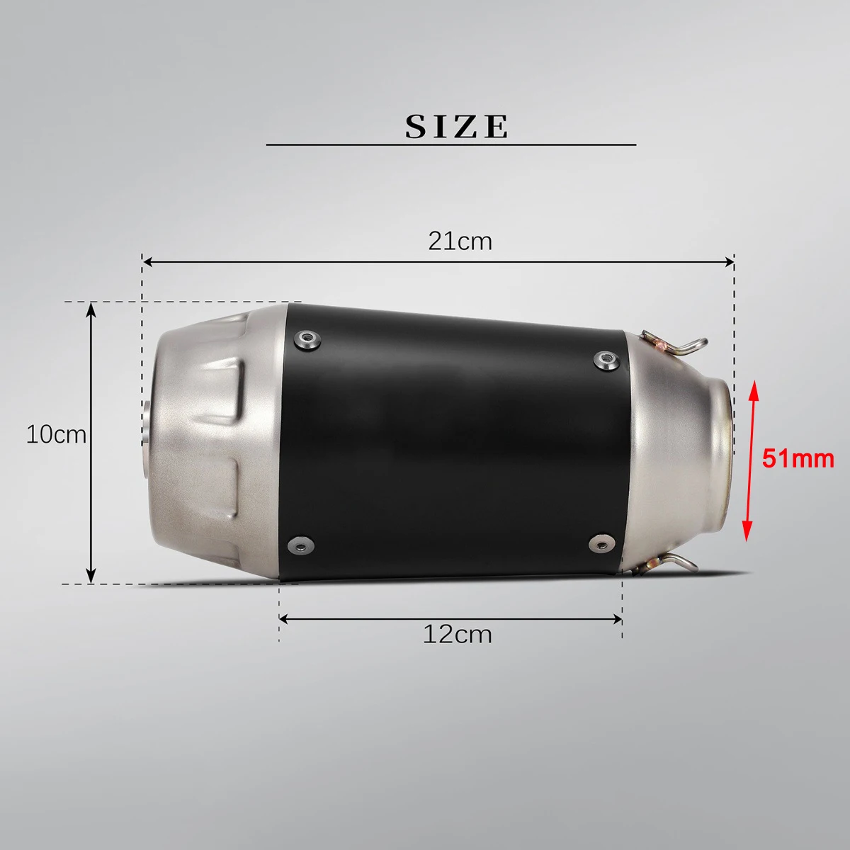 Motorcycle Exhaust Muffler Pipe Stainless Steel Tube For Yamaha Honda Kawasaki Z800 Z900 R1 R3 R6 CBR600 NC700 Z400